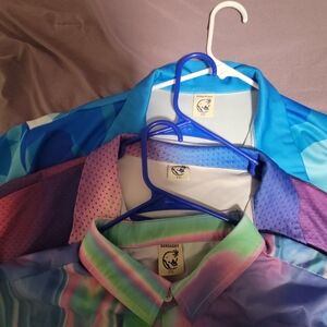Lot Of Three Hardbody Colorful Polo Shirts